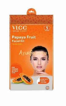 Набор для лица Папайя 5 сессий, VLCC Papaya Fruit Facial Kit 5 Session