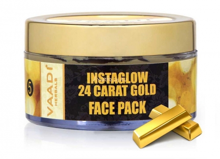 Маска для лица Золото 24 карата 70 г, Vaadi 24 Carat Gold Face Pack - Vitamin-E & Lemon Peel