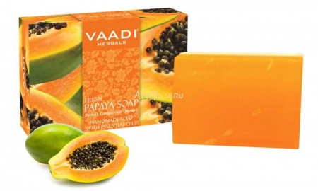 Мыло Папайя 75 г, Vaadi Fresh Papaya Soap