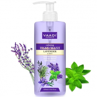 Жидкое мыло Лаванда и Мята 250 мл, Vaadi Calming Lavender & Mint Hand Wash - Deep Moisutirizing