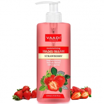 Жидкое мыло Клубника 250 мл, Vaadi Deep Moisturizing Strawberry Hand Wash 