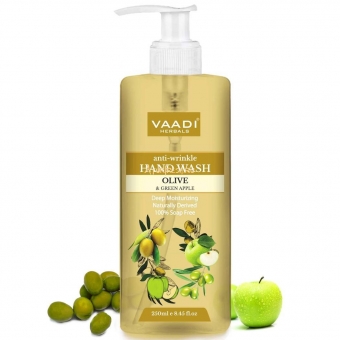 Жидкое мыло Олива и Зеленое яблоко 250 г, Vaadi Anti-Wrinkle Olive and Green Apple Hand Wash