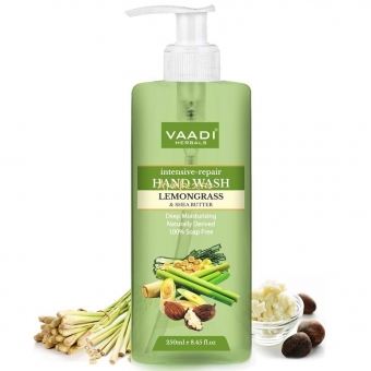 Жидкое мыло Лемонграсс и масло Ши 250 мл, Vaadi Intensive-Repair Lemongrass & Shea Butter Hand Wash