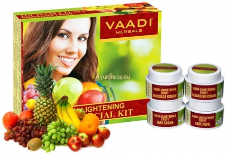 Набор Фрукты 70 г, Vaadi Skin-Lightening Fruit Facial Kit