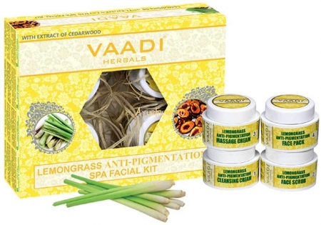 Набор Лемонграсс 70 г, Vaadi Lemongrass Anti-Pigmentation SPA Facial Kit With Cedarwood Extract