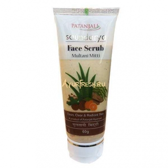 Скраб для лица Саундарья Мултани Митти 60 г, Patanjali Saundarya Multani Mitti Face Scrub