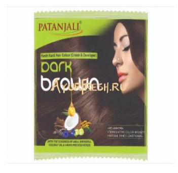 Крем-окислитель Темно-коричневый 40 г, KESH KANTI HAIR COLOUR (CREAM & DEVELOPER) - DARK BROWN