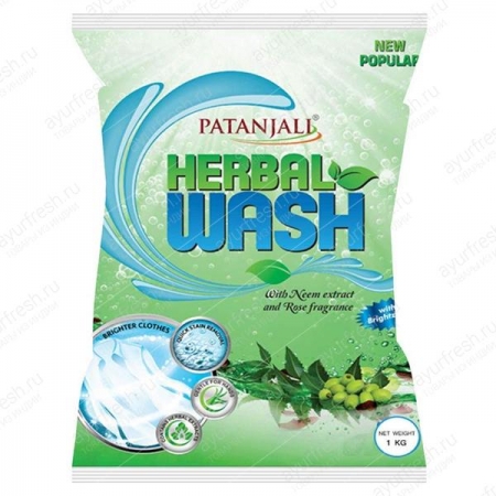 Травяной порошок для стирки 5 кг, Patanjali Herbal Wash detergent powder