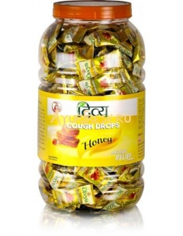 Леденцы от кашля 300 шт Мед, Patanlali Divya cough drops (jar) 