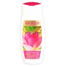 Шампунь для окрашенных волос Розовый Лотос и Жимолость 350 мл, Vaadi Herbals Pink Lotus Shampoo