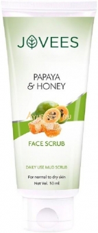 Скраб для лица Папайя и Мед 100 г, Jovees Papaya&Honey Face Scrub