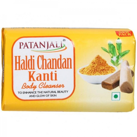 Мыло Куркума и Сандал 150 г, Patanjali Kanti haldi chandan