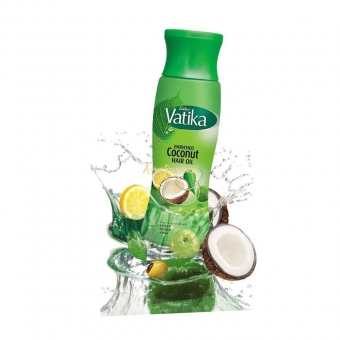 Масло для волос Dabur VATIKA Coconut Enriched - обогащённое Кокосом (с амлой,хной,лимоном) 150 мл