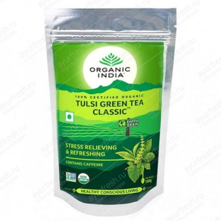 Чай Базиликовый с Зеленым чаем 100 г, Tulsi Green