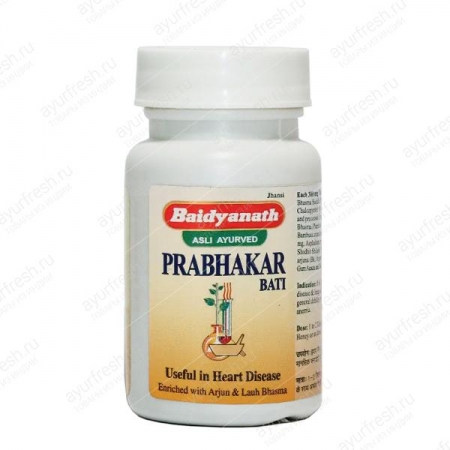 Прабхакар Бати 80 таб, (Prabhakar bati, Baidyanath)