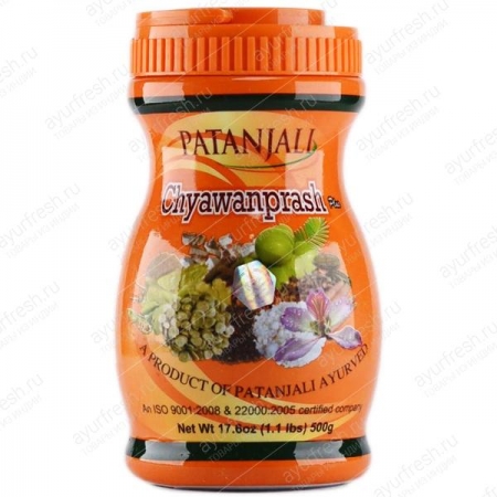 Чаванпраш с шафраном 1 кг, (Chyawanprash with Saffron, Patanjali)