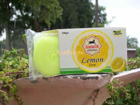 Мыло Лимон 100 г, Gomata Lemon Soap with foam