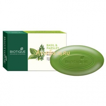 Мыло для тела с базиликом и петрушкой 75 г, Biotique 