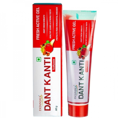 Зубная паста Дант Канти Алое вера 80 г, Patanjali Dant kanti aloevera gel toothpaste