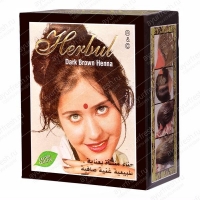 Хна для волос тёмно Коричневая Хербул (Dark Brown Henna Herbul), 60 гр