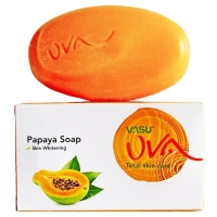 Мыло осветляющее Папайя 125 г, Vasu Papaya Soap