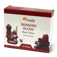 благовония стелющийся дым Кровь дракона марки Ароматика, 10 конусов, backflow Dragons Blood Aromatika