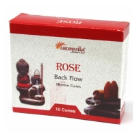 благовония стелющийся дым Роза марки Ароматика, 10 конусов, backflow Rose Aromatika